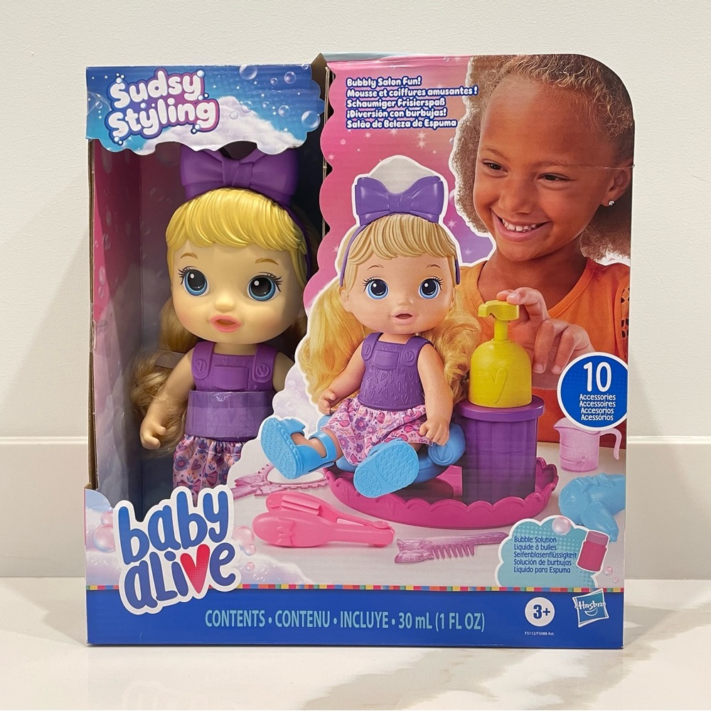 NEW Baby Alive Sudsy Styling Doll